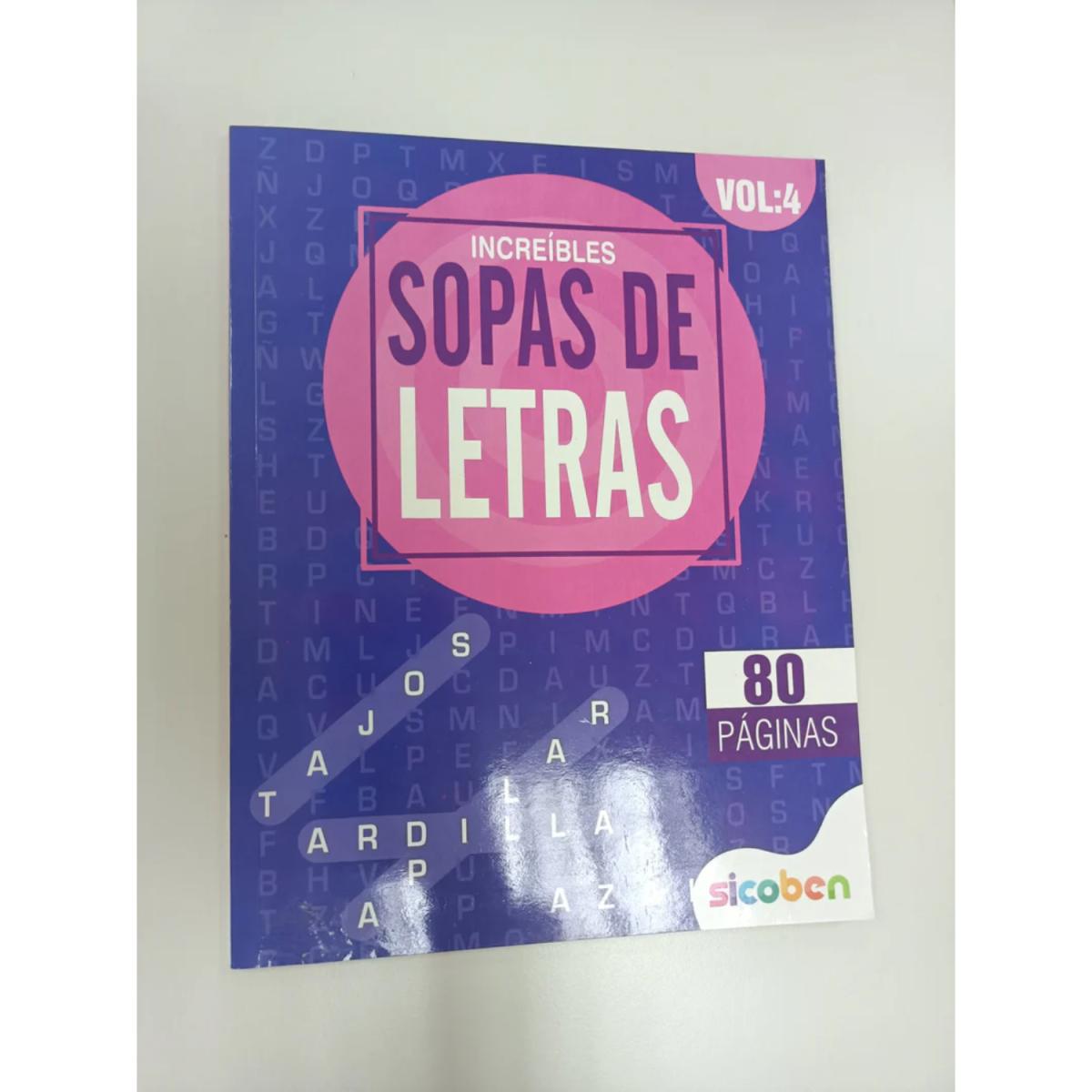 LIBRO SOPA DE LETRAS DISEÑO SURT 80 PGS