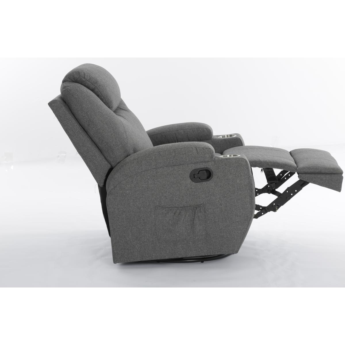SILLON RECLINABLE/GLIDER GRIS