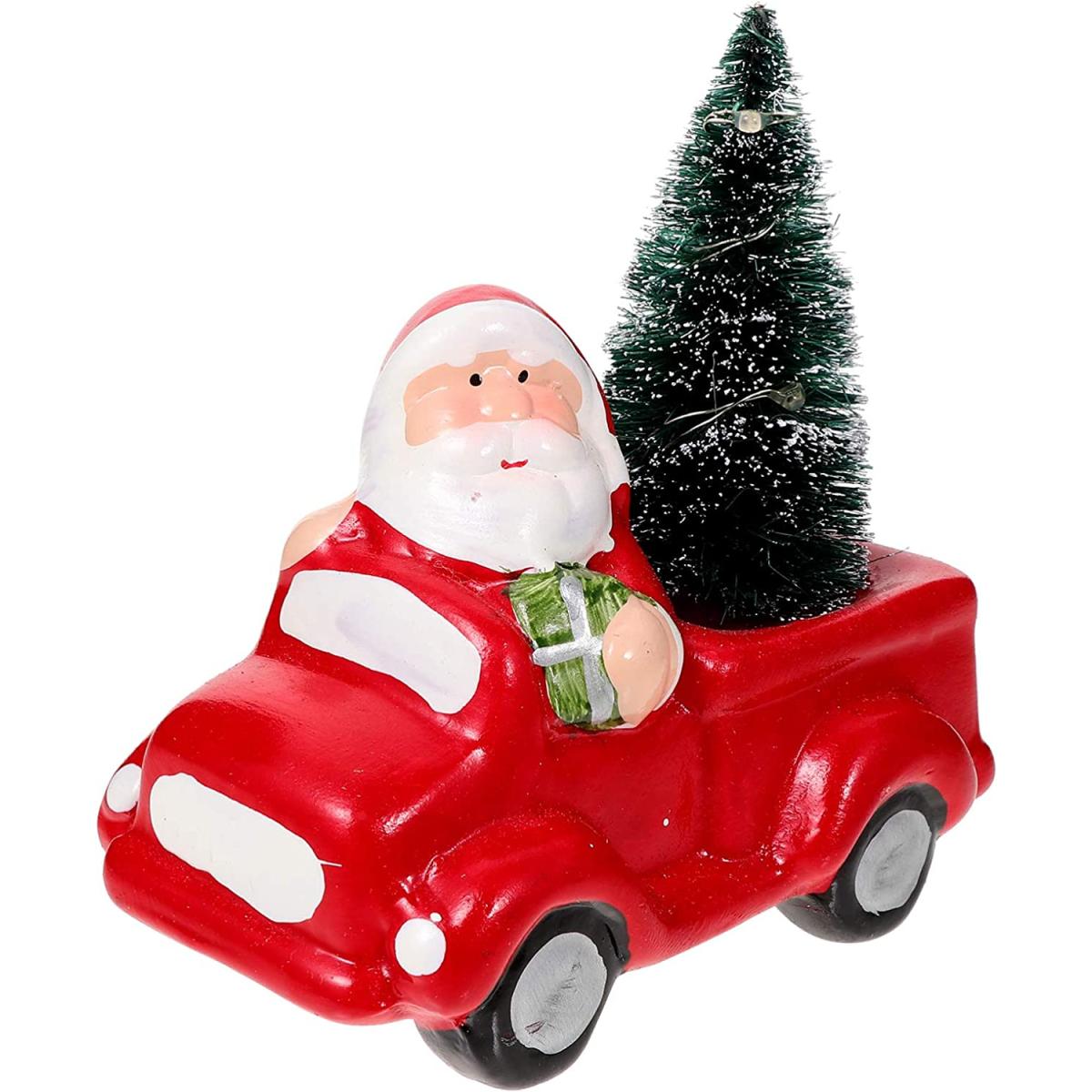 NAV. SANTA EN VEHICULO 10*11*7 CON LUZ