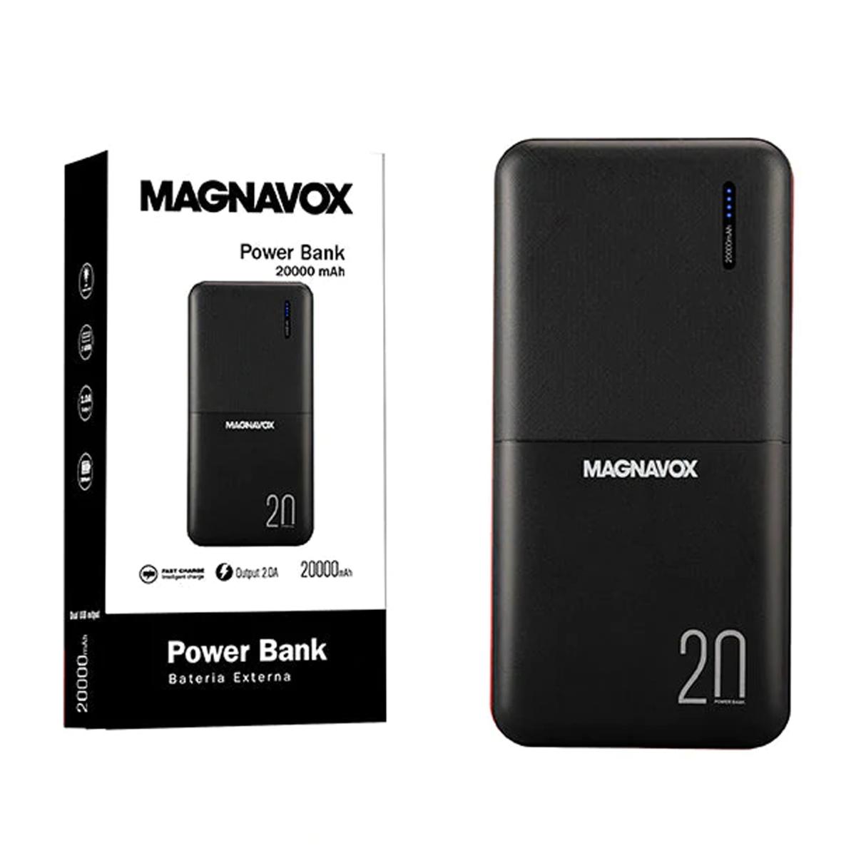 BATERIA PORTATIL 20000 MAH 2 USB NEGRA