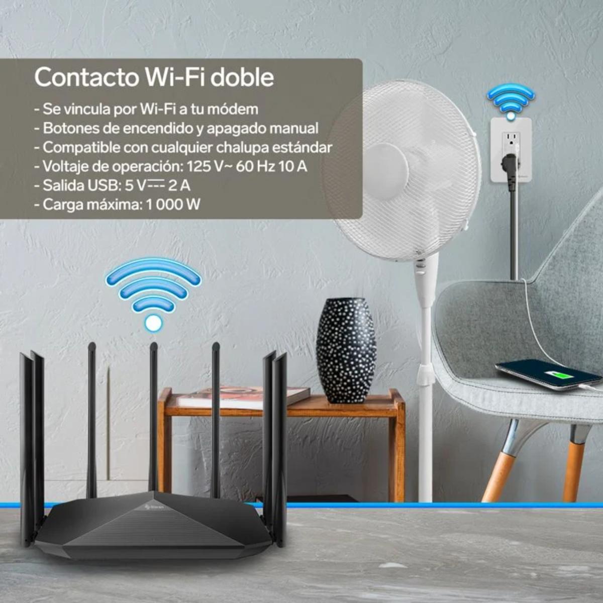 DOBLE CONTACTO WIFI C/CARGADOR USB