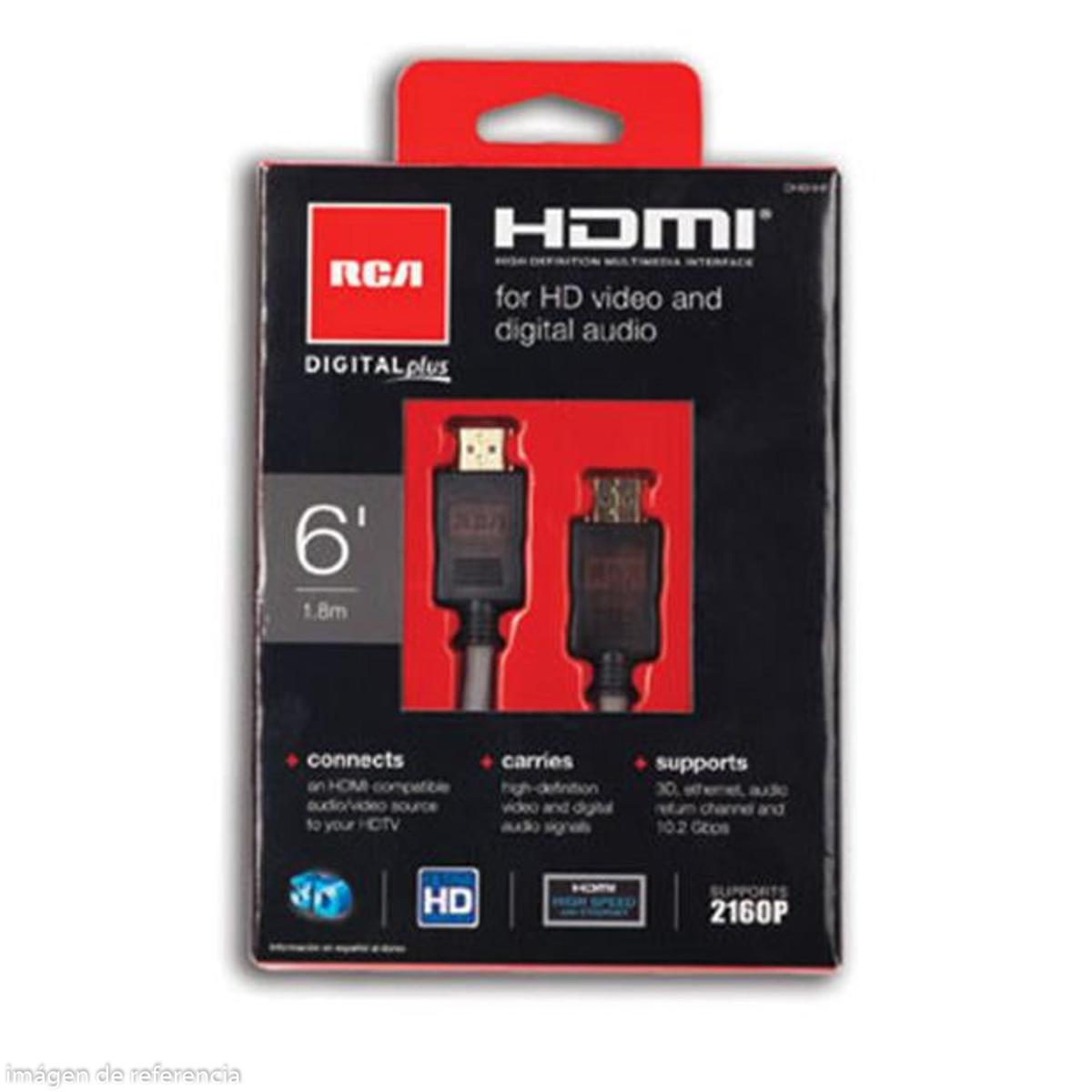 CABLE HDMI RCA 1.8 M TRANSMITE EN HD 3D/