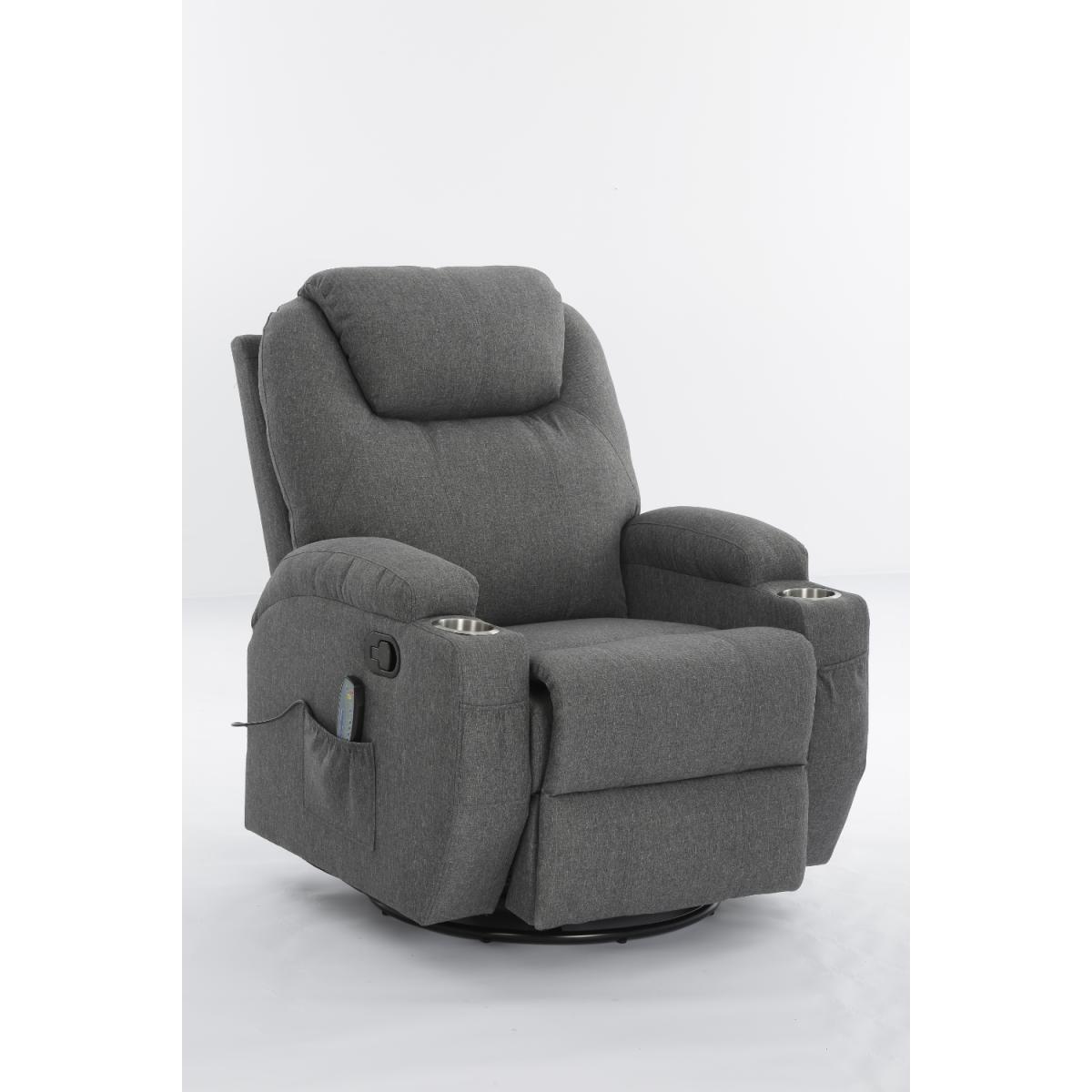 SILLON RECLINABLE C/MASAJE GRIS