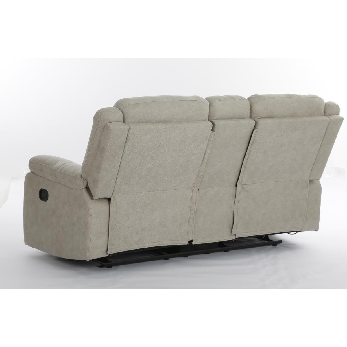 SOFA RECLINABLE C/CONSOLA NOVA BE.