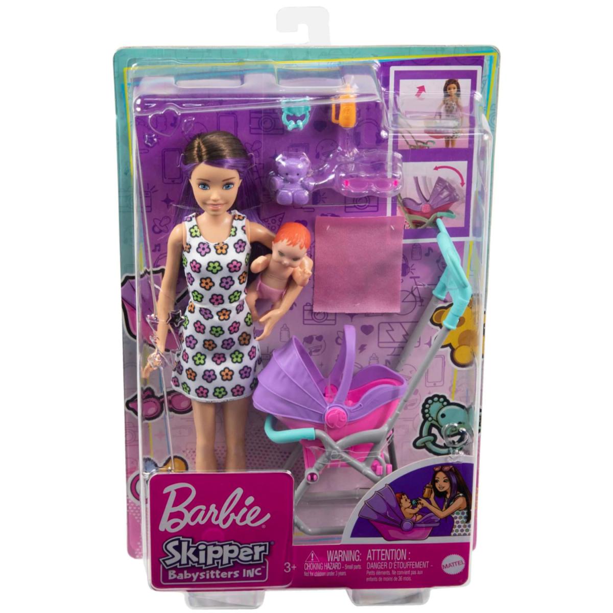 BARBIE PLAYSET SKIPPER C/CARRIOLA