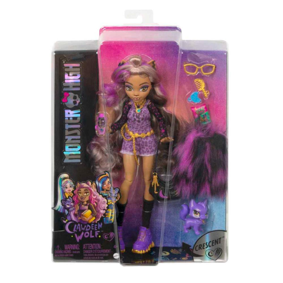 MONSTERHIGH CLAWDEEN CON MASCOTA