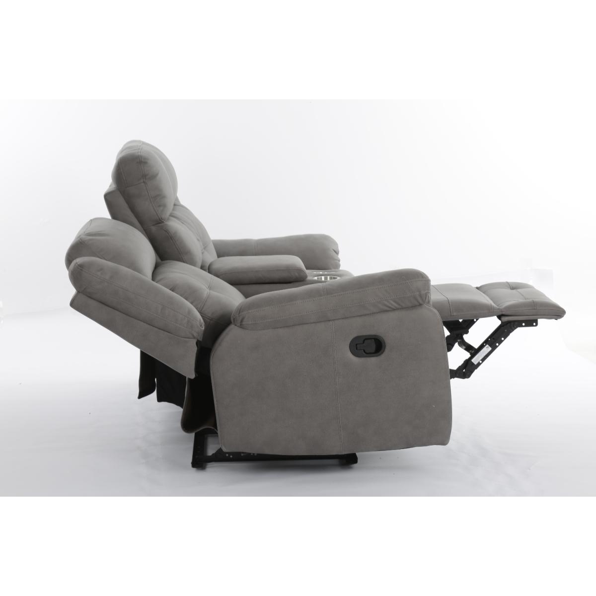 SOFA RECLINABLE C/CONSOLA NOVA GR.