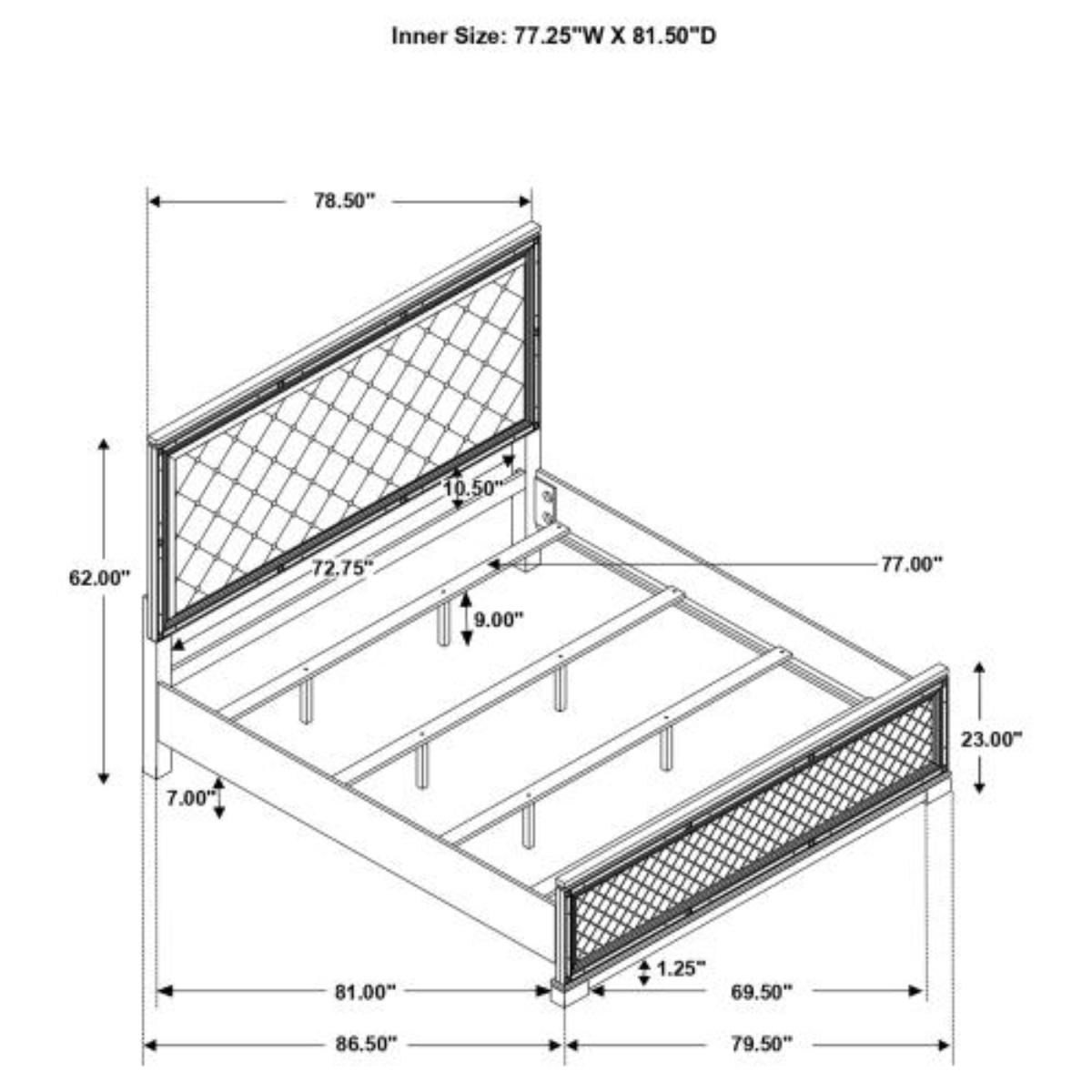 DORMITORIO ELEANOR KING BL. C/ 2 MESAS D