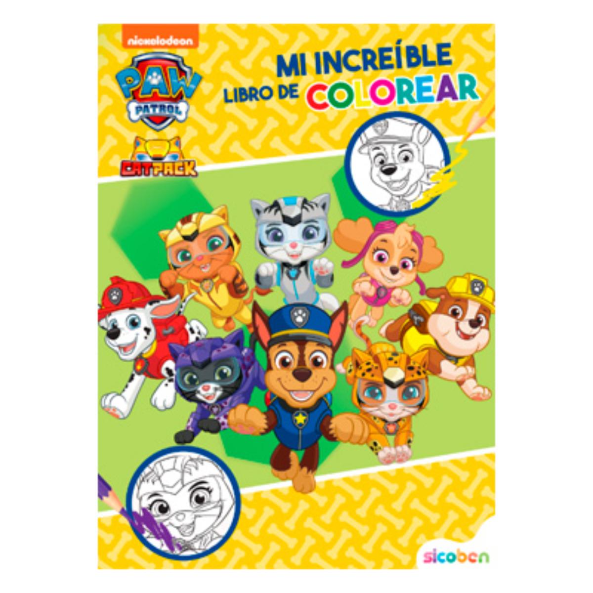 INCREIBLE LIBRO D/COLOR PAW PATROL 24P S