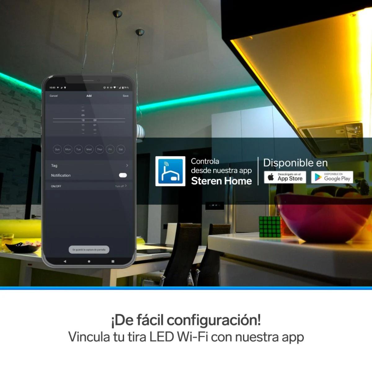 TIRA LED WIFI MULTICOLOR 5M