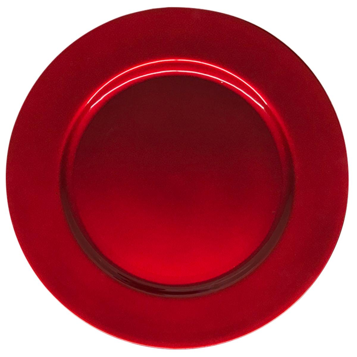 NA. PORTA PLATO LISO 33CM ROJO