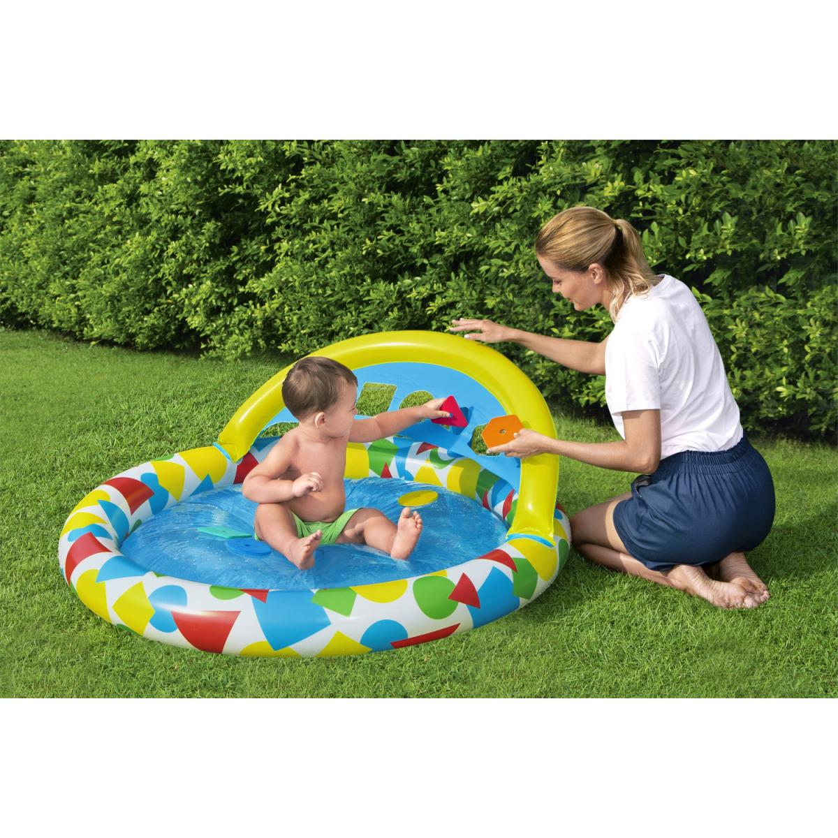 PISCINA INFLABLE P/BEBES C/TECHO 1.20X1.