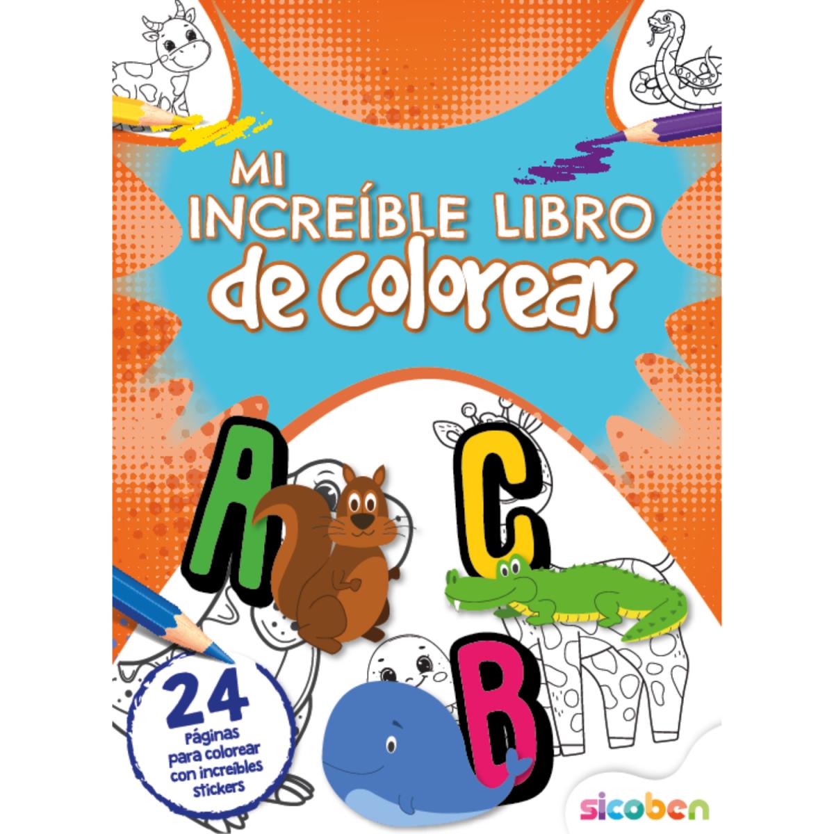 LIBRO DE COLOREAR DIS SURT 24 PGS C/STIC