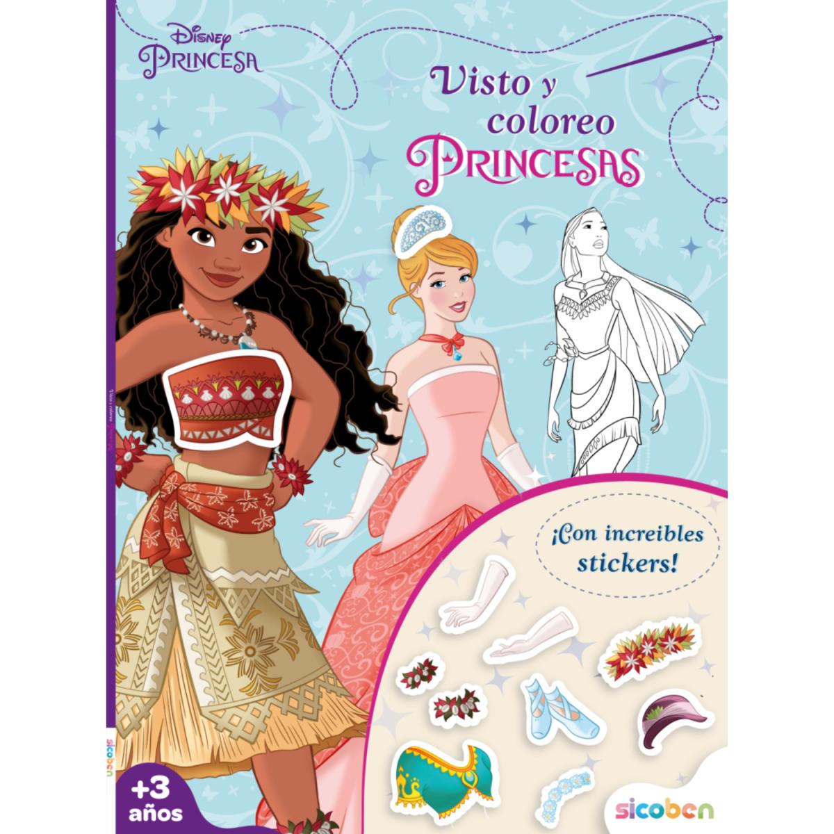 LIBRO VISTO Y COLOREO DISNEY PRINCESAS 1