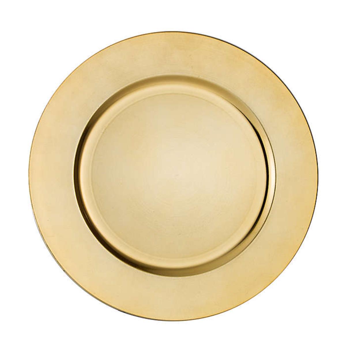 NAV. PORTA PLATO LISO 33CM DORADO