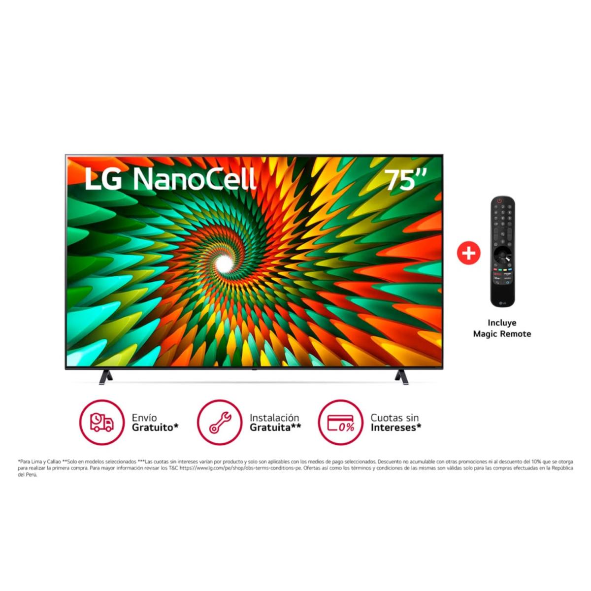 TV LG NANOCELL 75" SMART AI THINQ 4K