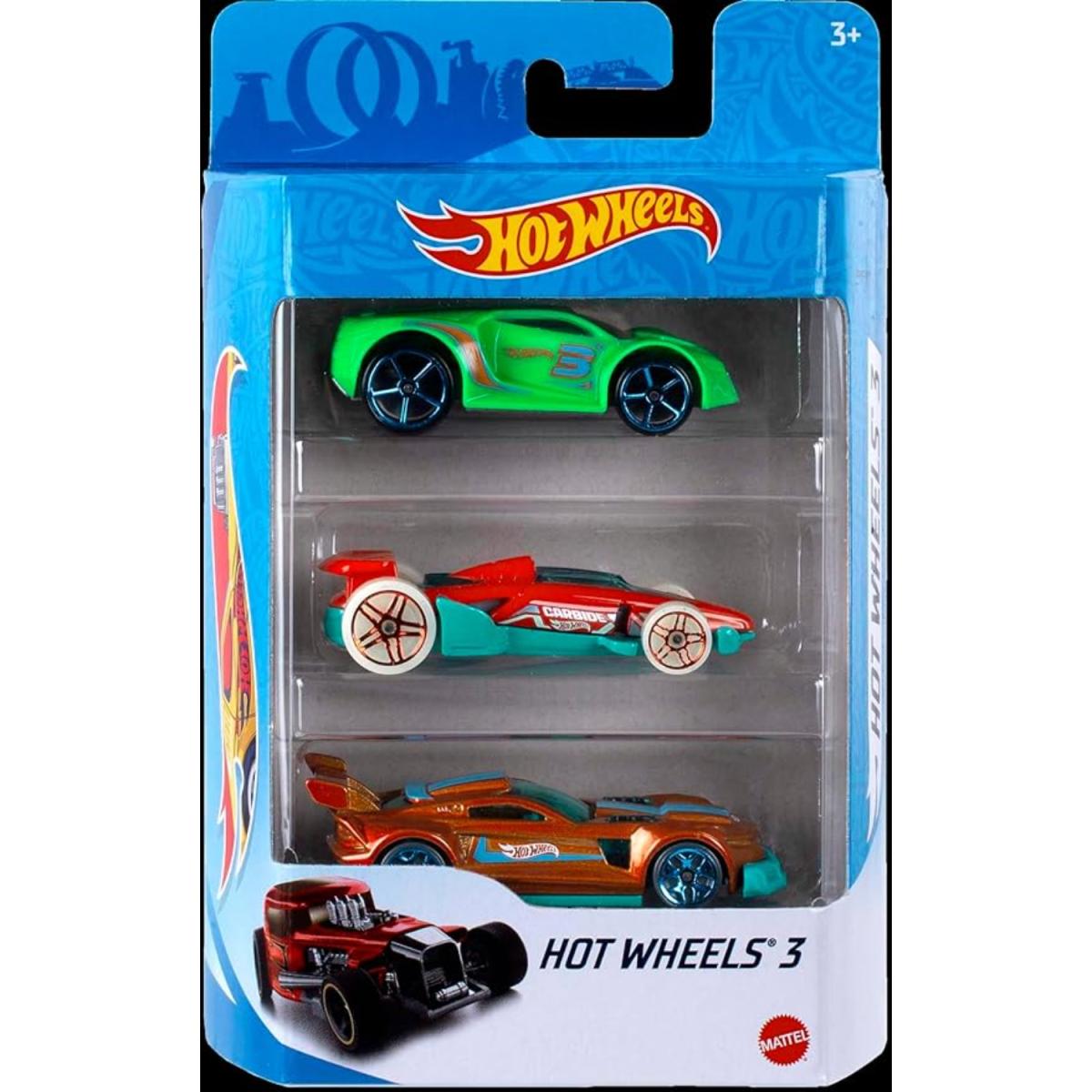 HOT WHEELS PAQUETE DE 3 CARRITOS carros y drones K5904