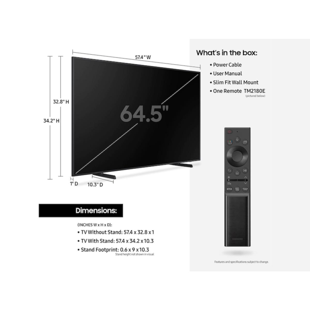 TV SAMSUNG QLED THE FRAME 65" SMART UHD