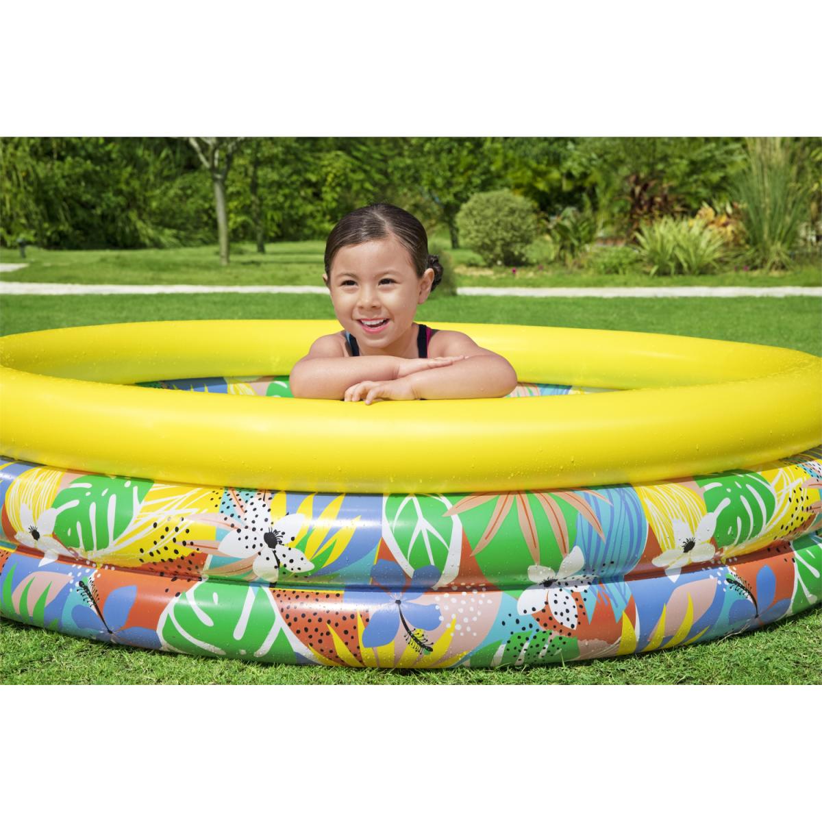 PISCINA INFLABLE P/NIÑOS 1.68X0.38M FLOR