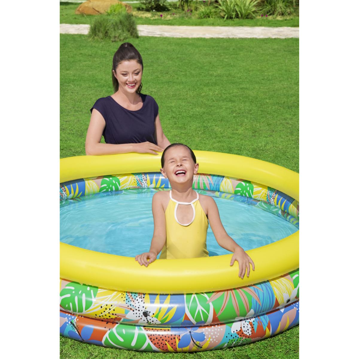 PISCINA INFLABLE P/NIÑOS 1.68X0.38M FLOR