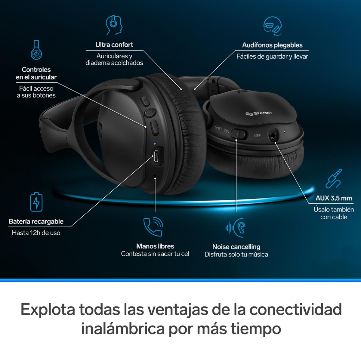 AUDIFONOS BT CANCELACION DE RUIDO