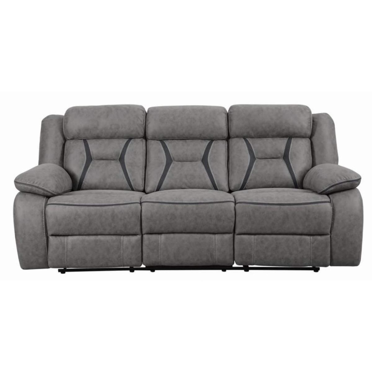 SILLON RECLINABLE HIGGINS 3 PERS. GRIS