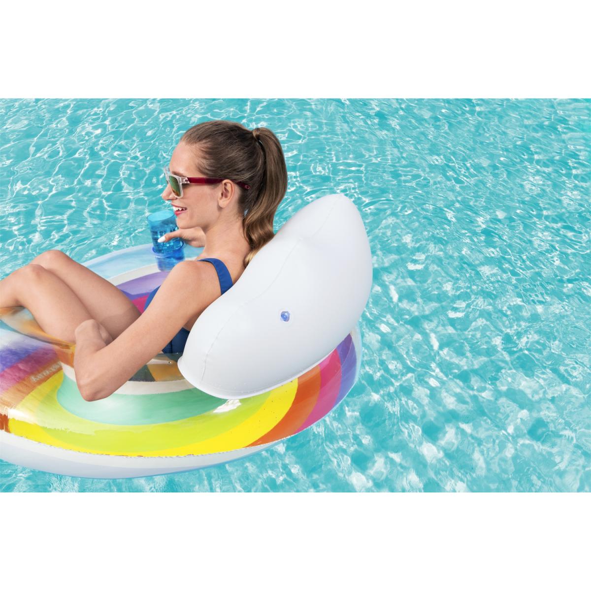 FLOTADOR INFLABLE DE ARCOIRIS 1.07M