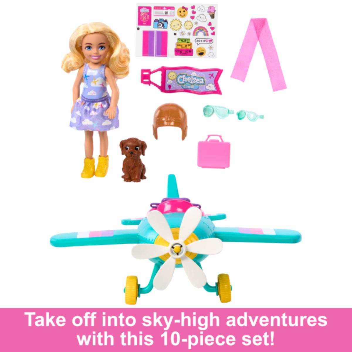 BARBIE SET JUEGO CHELSEA PILOTO AVION