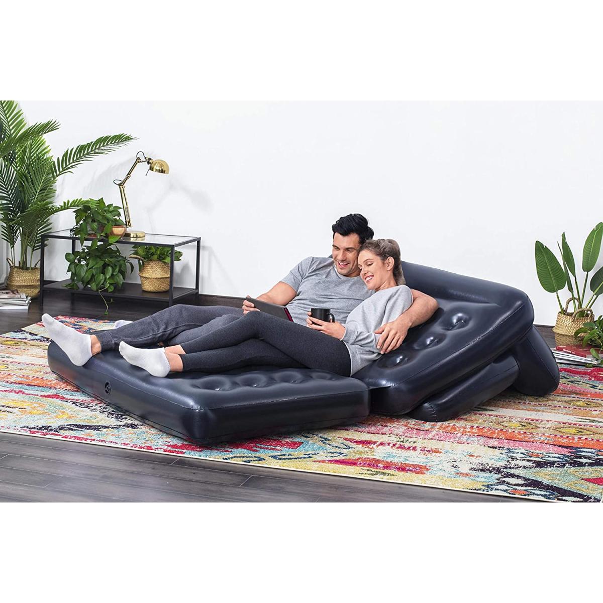 SILLON INFLABLE 2 EN 1 NEGRO