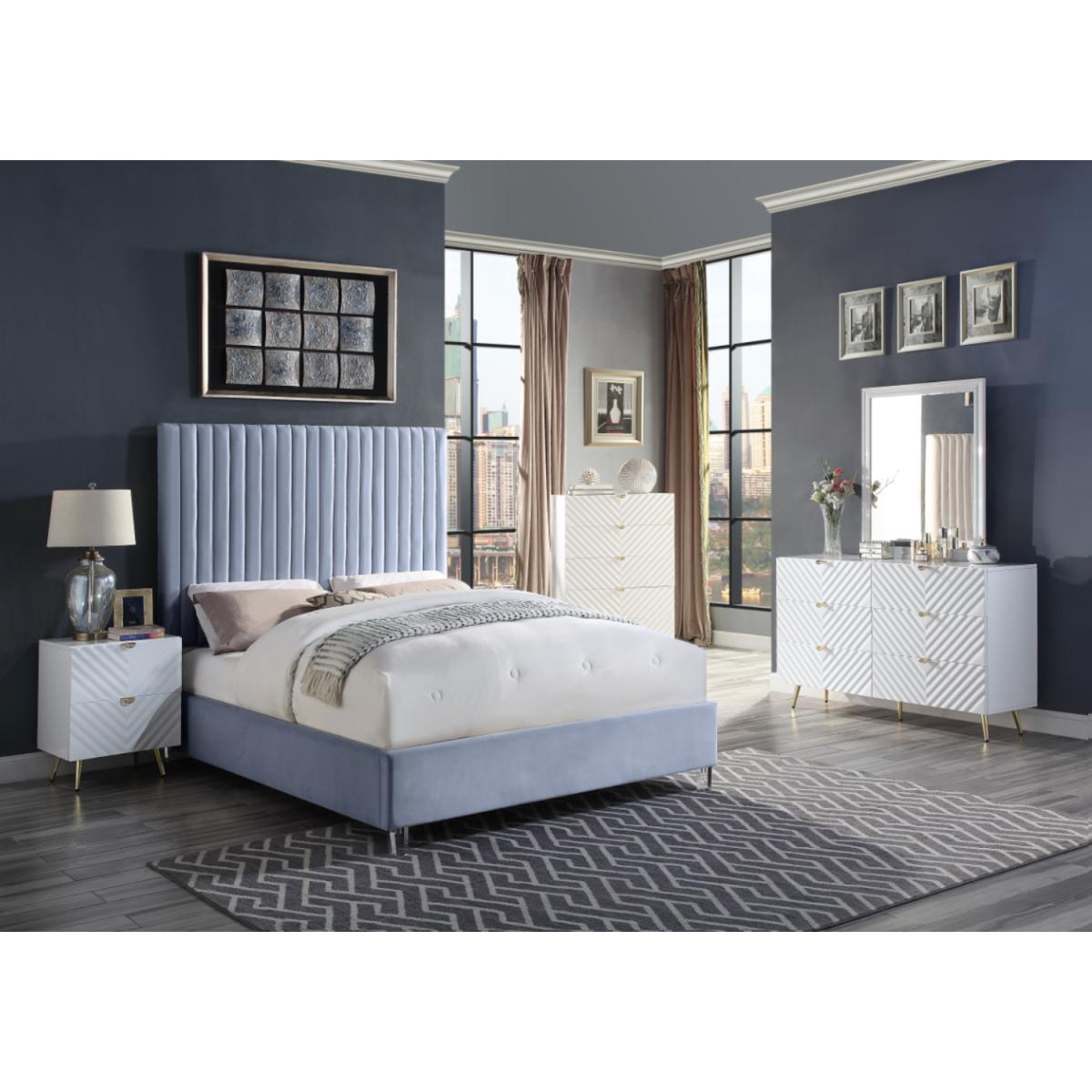 BASE DE CAMA EDZIA KING GRIS