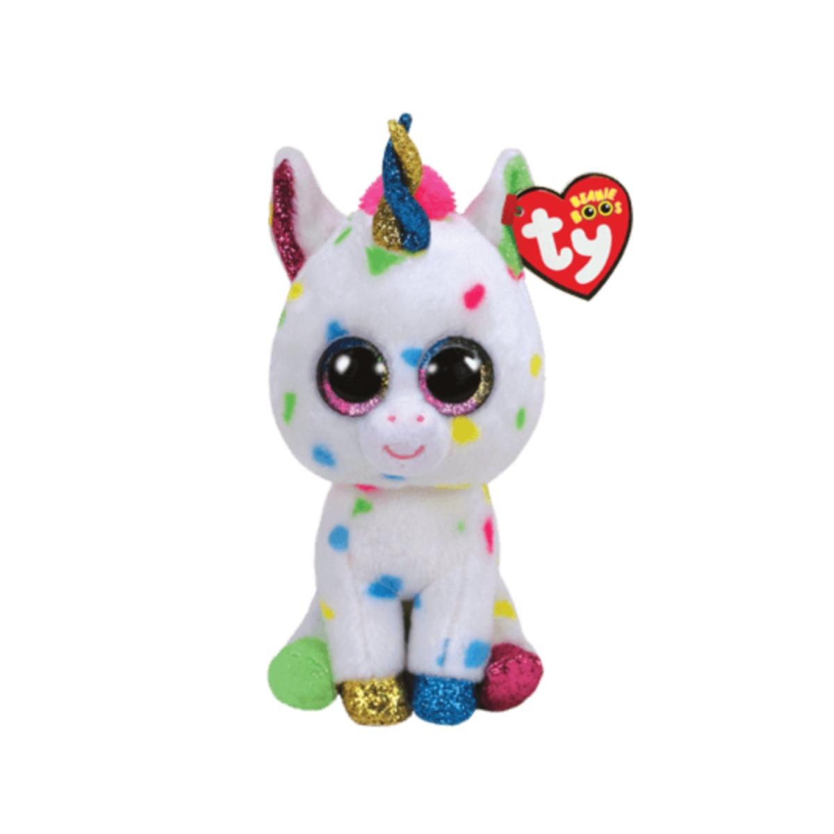 TY PELUCHE BEANIE BOO UNICORNIO MOTEADO