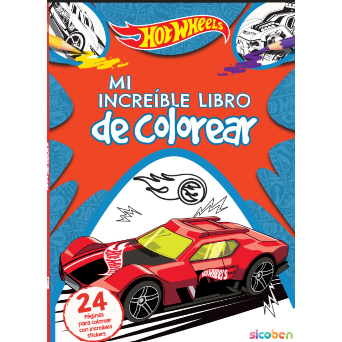 MI INCREIBLE LIBRO D/COLOREAR HOTWHEELS