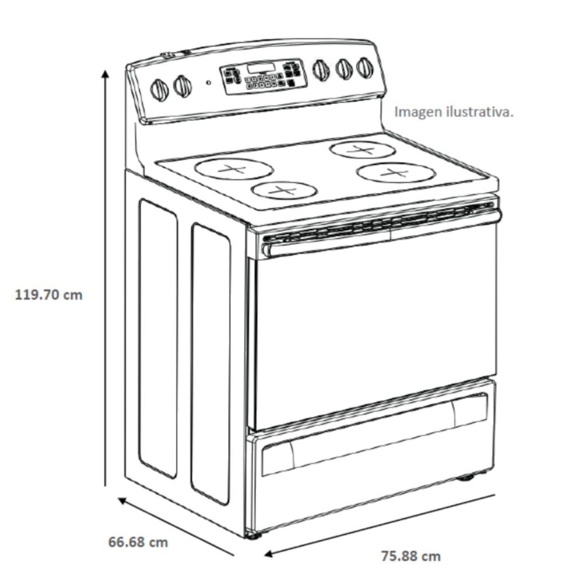 ESTUFA ELECTRICA 30" CONVECCION ACERO