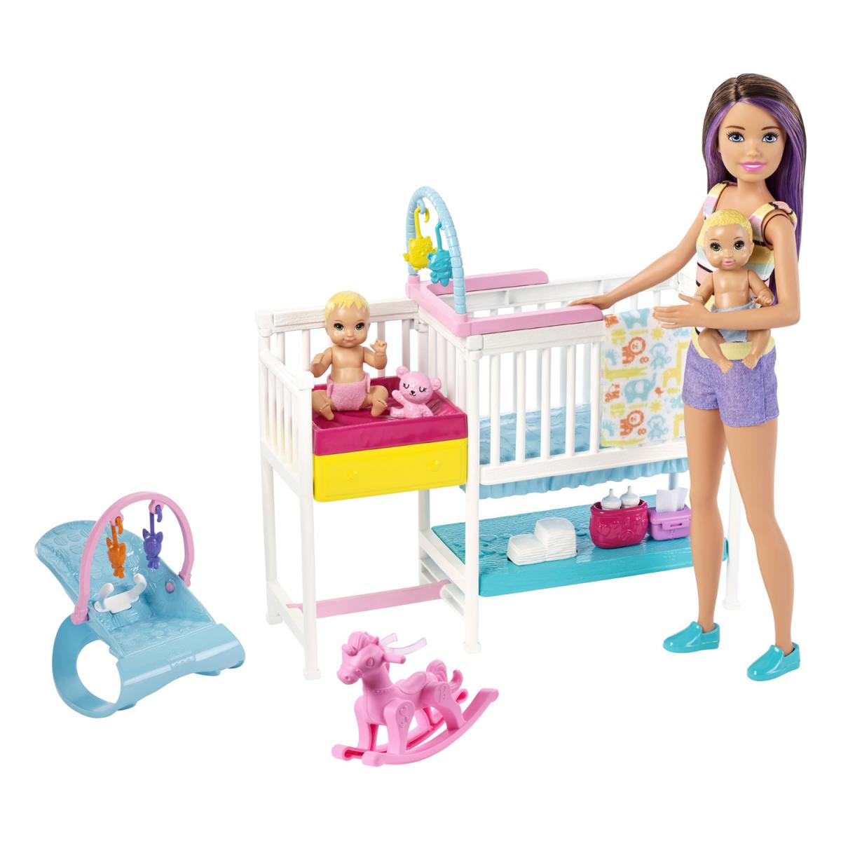 BARBIE PLAYSET BEBE SKIPPER DORMILONA