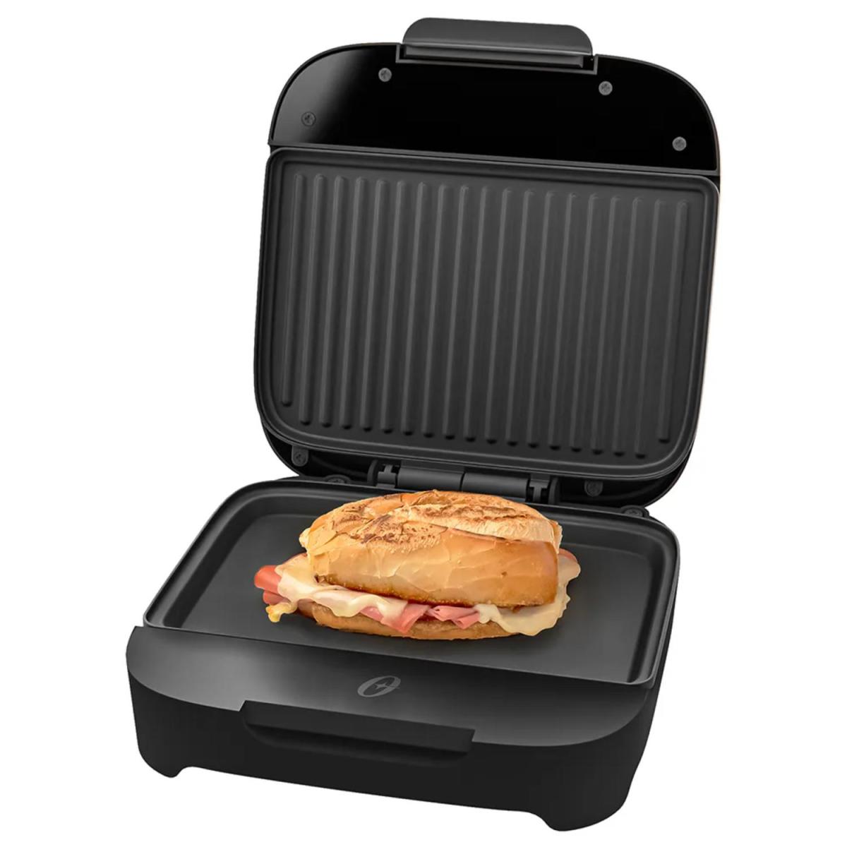 SANDWICHERA COMPACTA 2 REBANADAS NEGRA