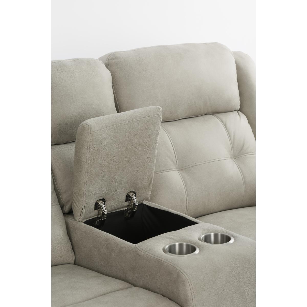 SOFA RECLINABLE C/CONSOLA NOVA BE.