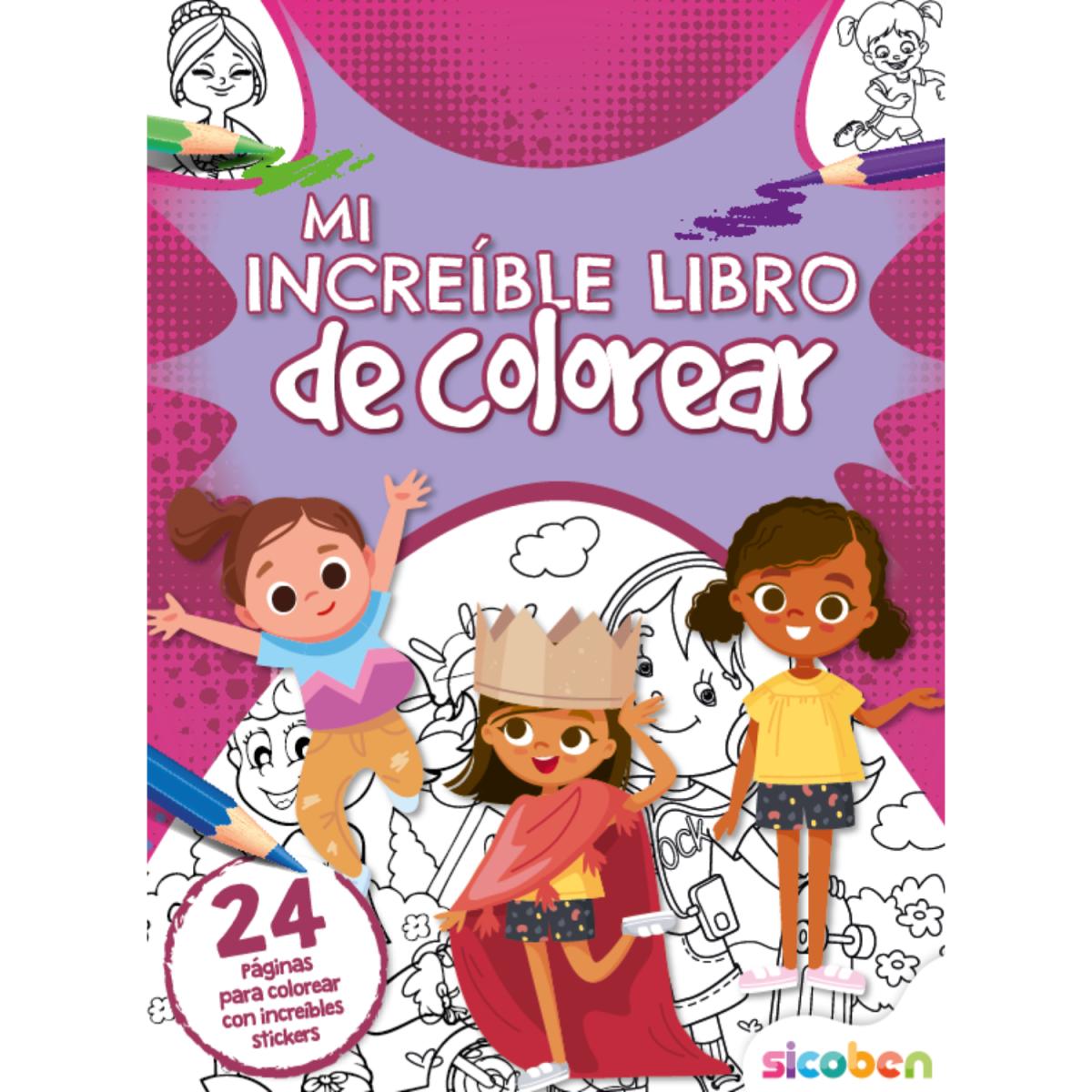 LIBRO DE COLOREAR DIS SURT 24 PGS C/STIC