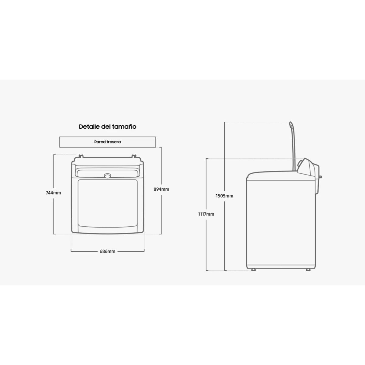 LAVADORA 22KG DIGITAL INVERTER BL