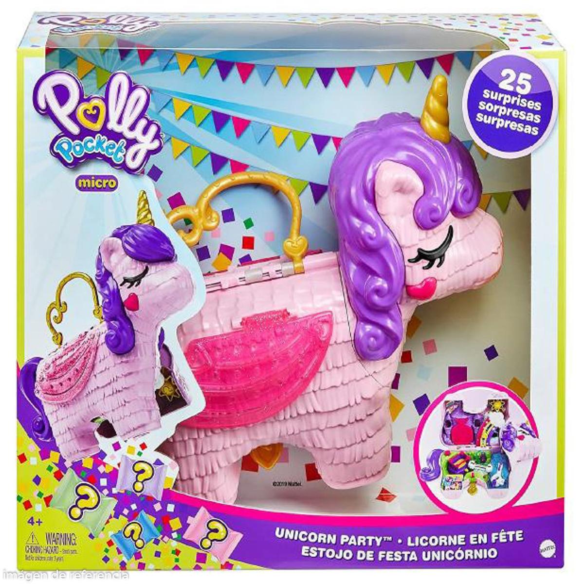 POLLY POCKET PIÑATA DE UNICORNIO CON SOR