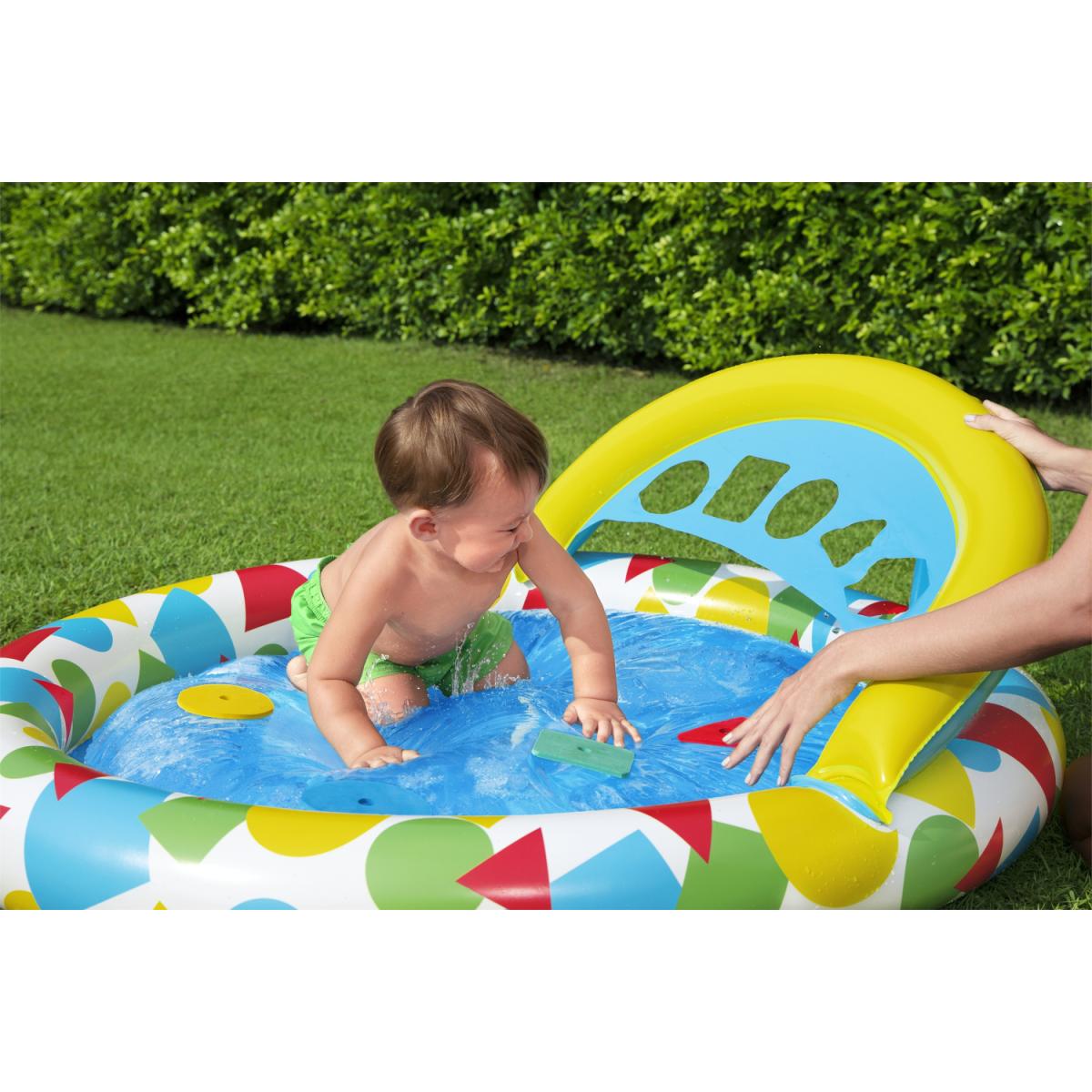 PISCINA INFLABLE P/BEBES C/TECHO 1.20X1.