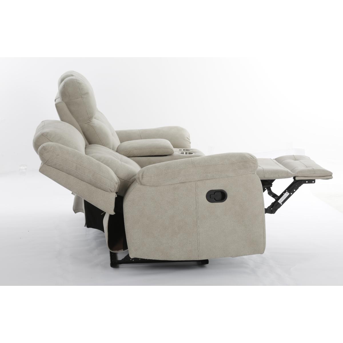 SOFA RECLINABLE C/CONSOLA NOVA BE.