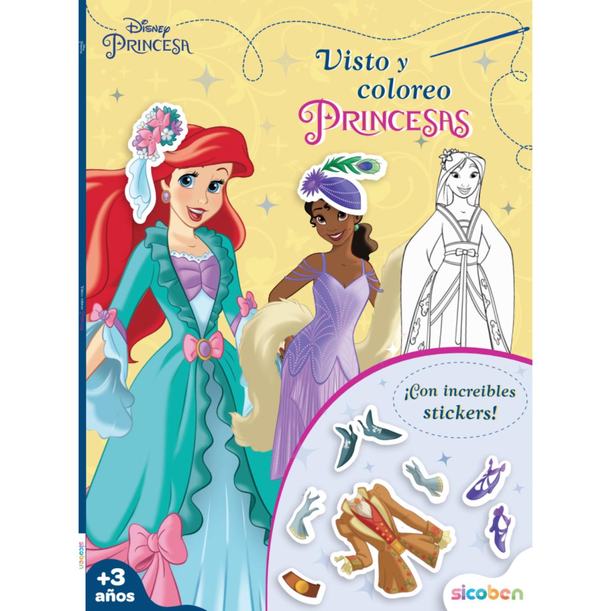 LIBRO VISTO Y COLOREO DISNEY PRINCESAS 1