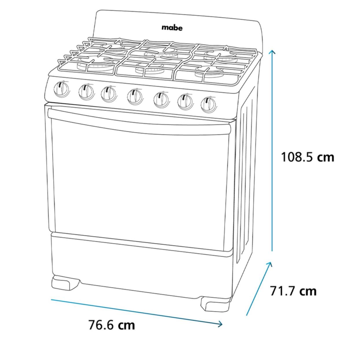 ESTUFA A GAS 30" 6 QUEM GRIS