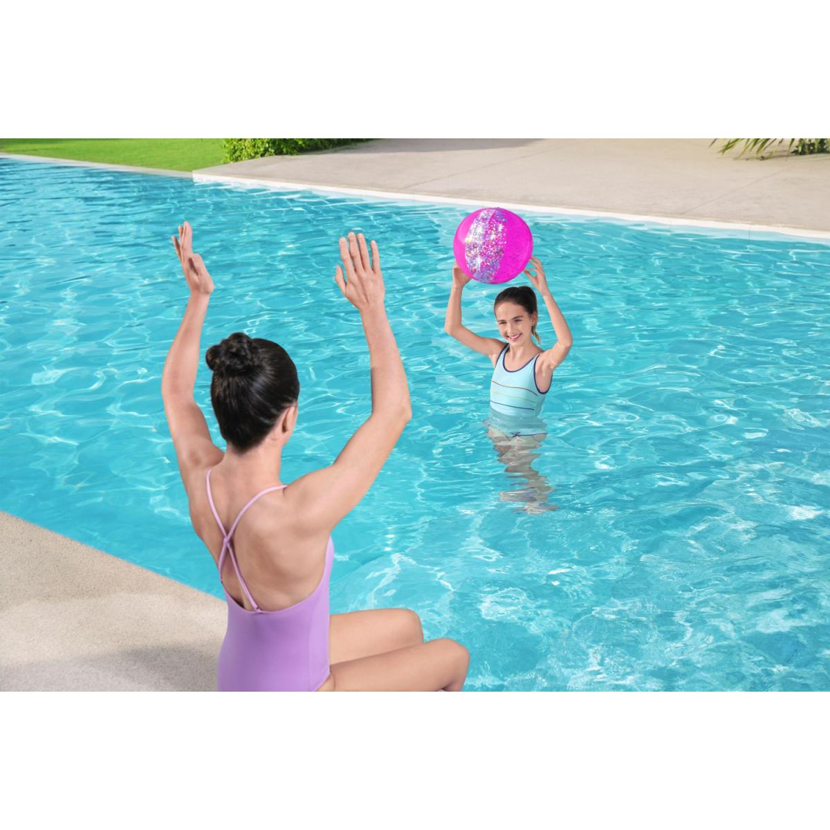 PELOTA INFLABLE CON BRILLOS 41CM