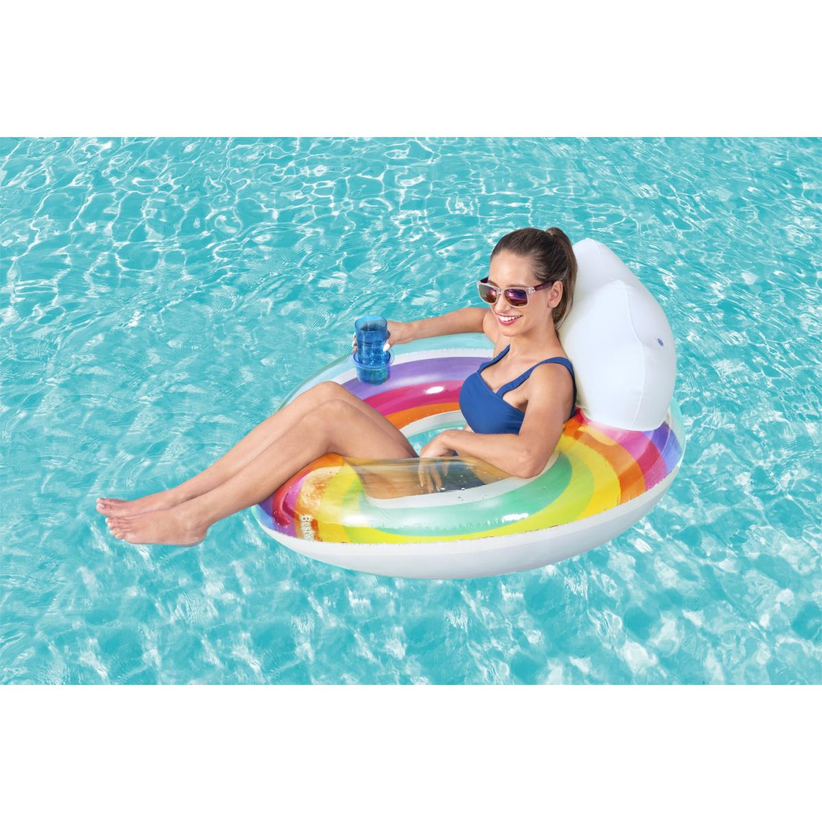 FLOTADOR INFLABLE DE ARCOIRIS 1.07M