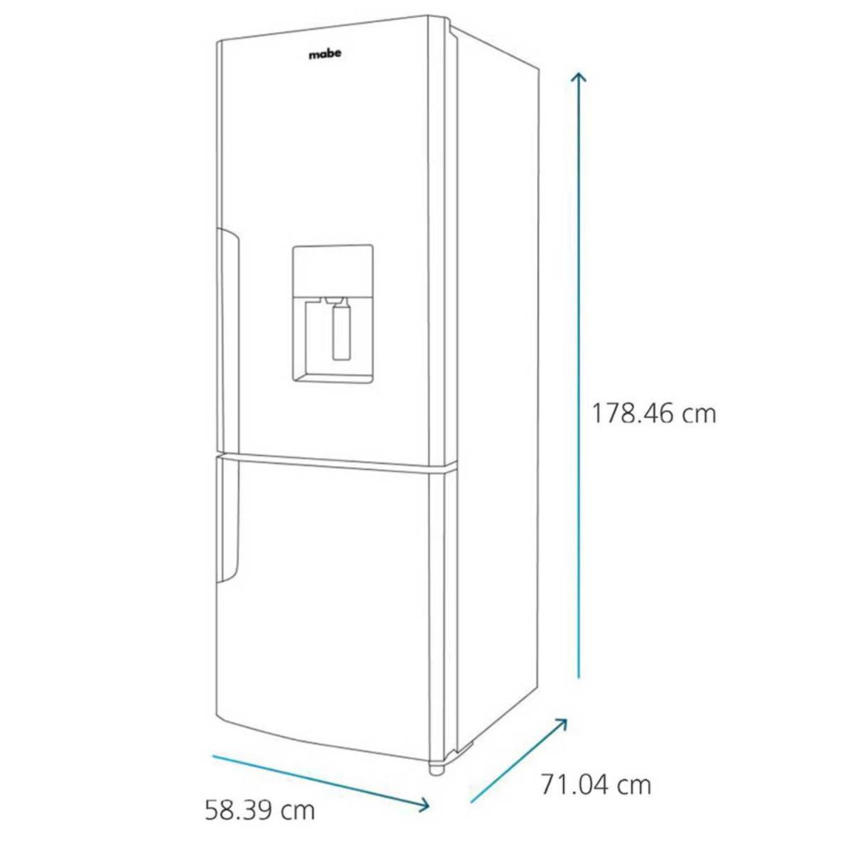 REFRIGERADORA 11' BOTTOM FREEZER INOX