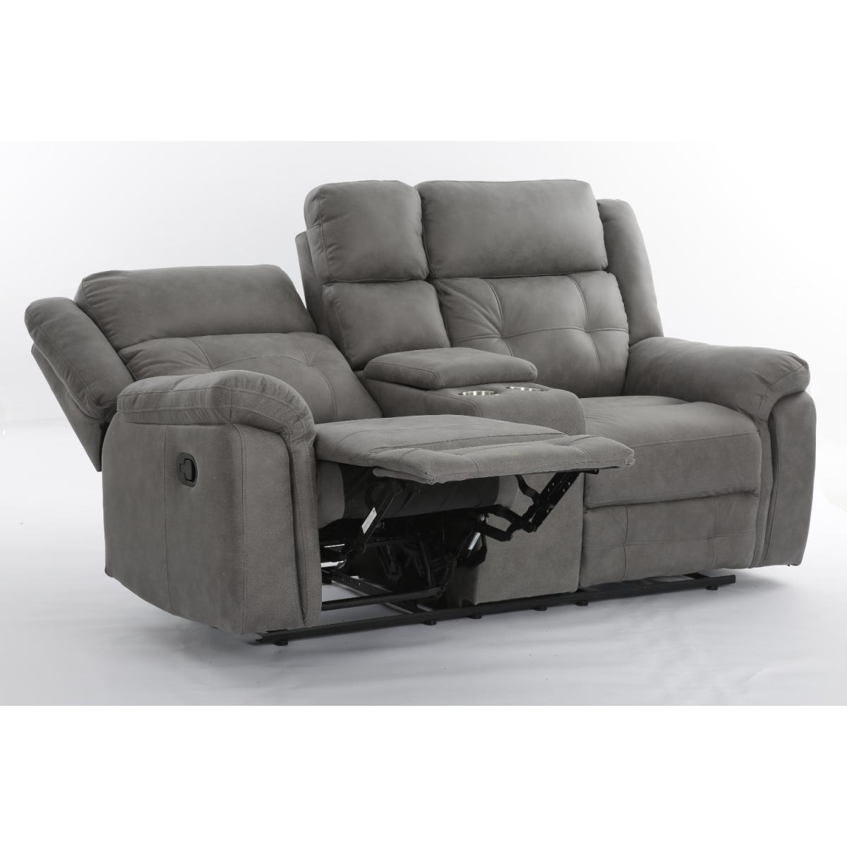 SOFA RECLINABLE C/CONSOLA NOVA GR.