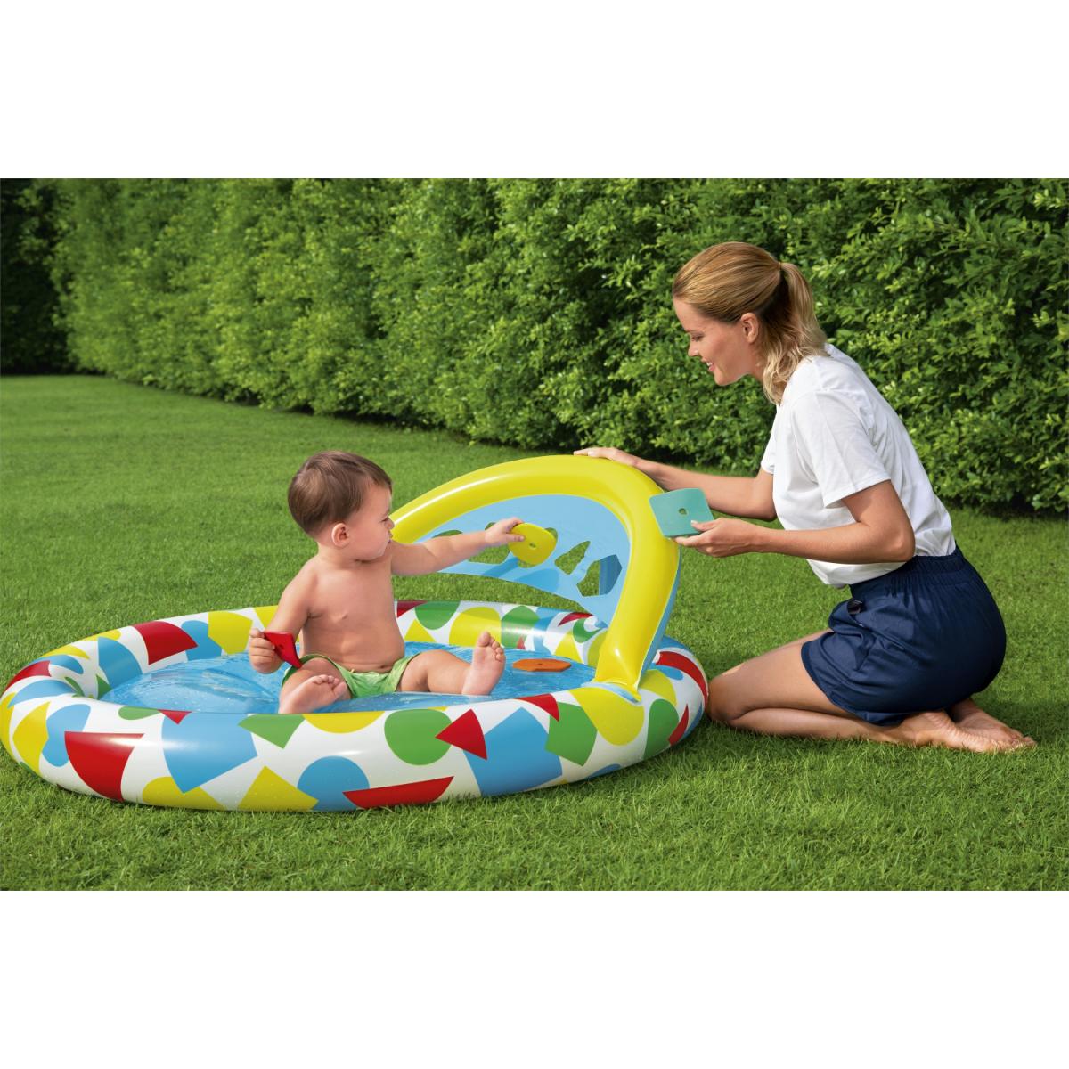 PISCINA INFLABLE P/BEBES C/TECHO 1.20X1.