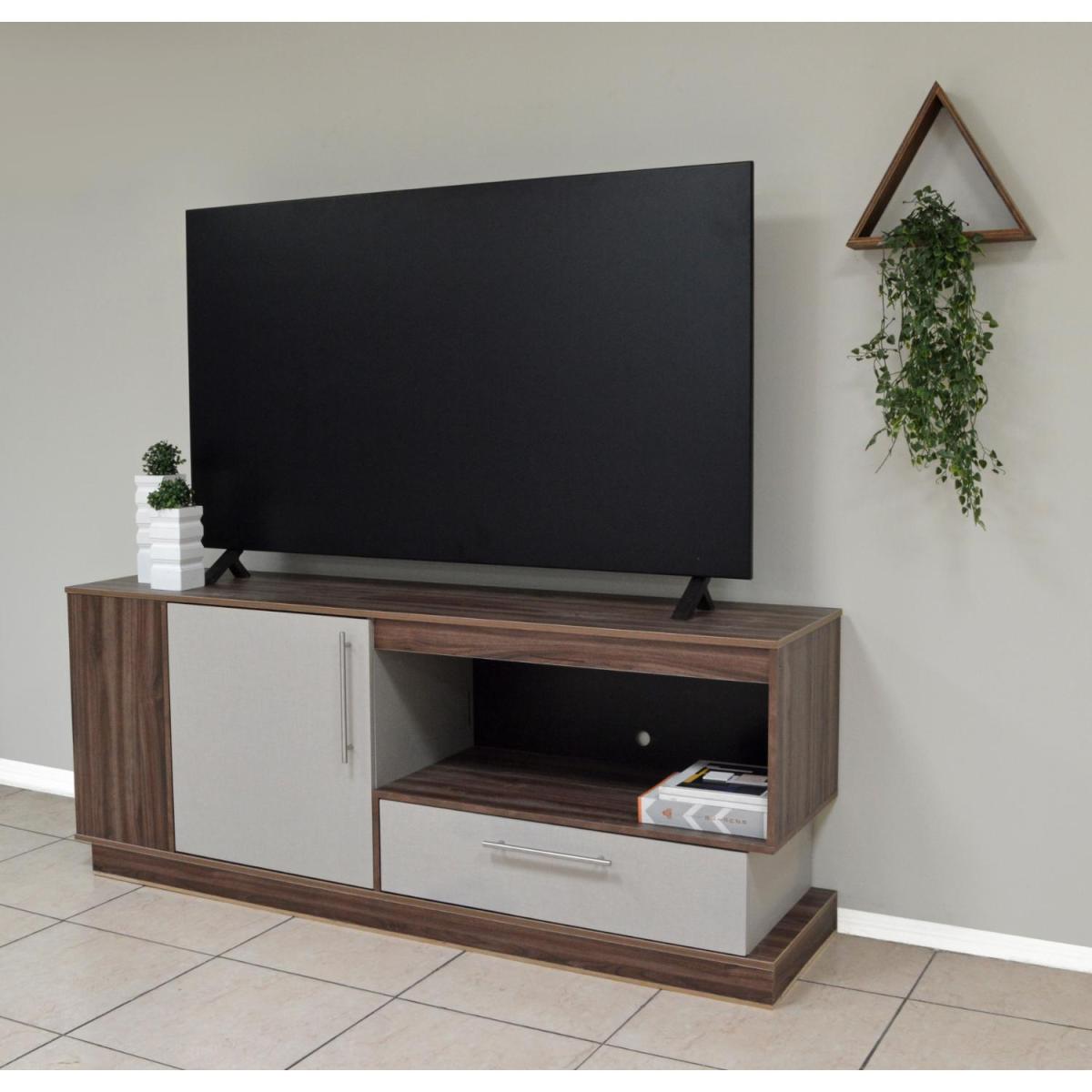 RACK P/ TV CHECO 65" COCOA/LINO