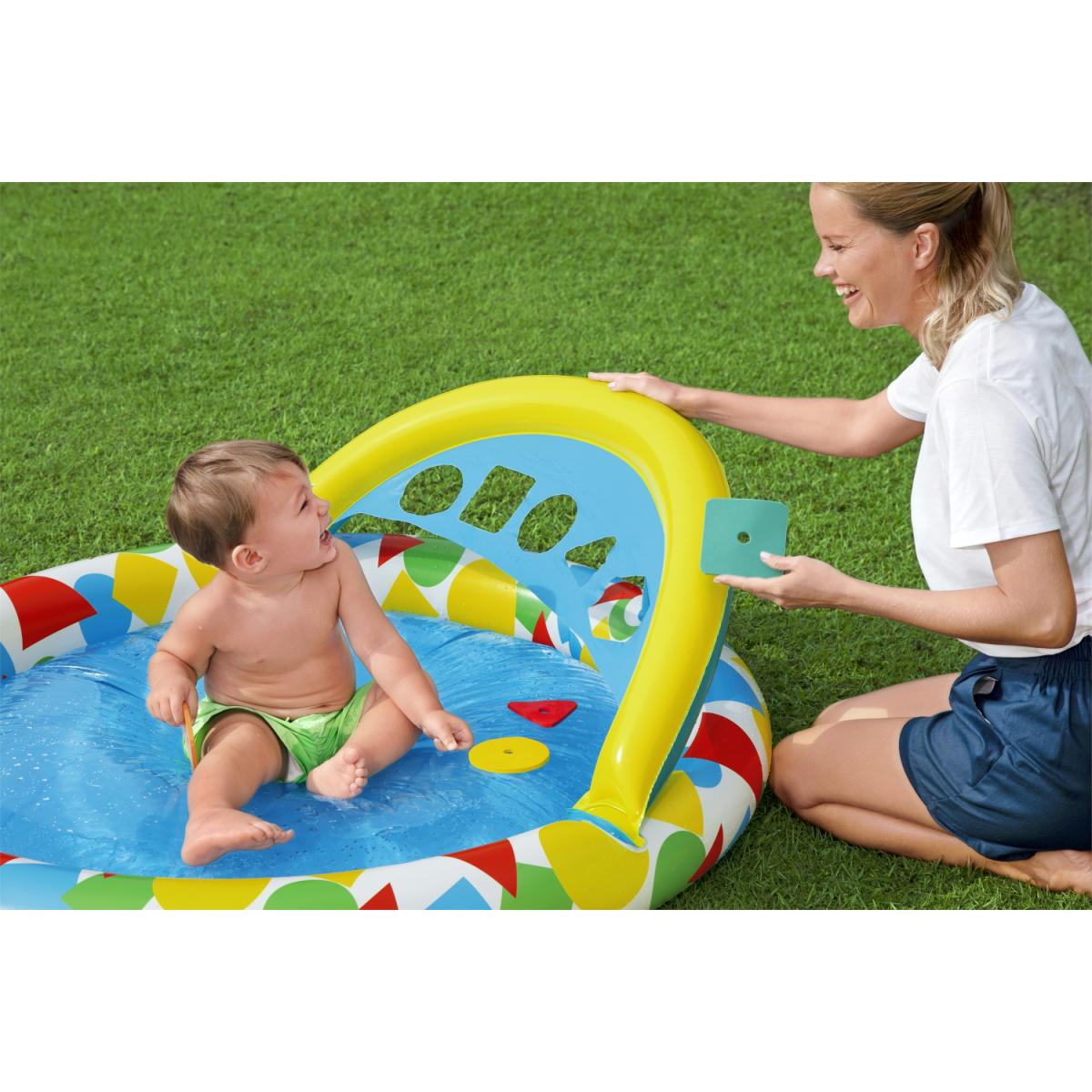 PISCINA INFLABLE P/BEBES C/TECHO 1.20X1.